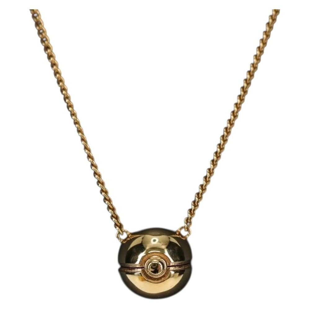 Fendi Monster Ball Necklace Metal Gold Tone